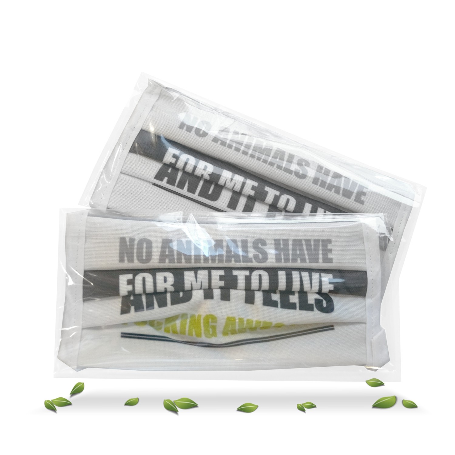 Behelfsmaske 100% Baumwolle Vegan-Spruch Gesichtsmaske Behelfsmaske 100% Baumwolle Vegan-Spruch Gesichtsmaske Mundschutzmaske