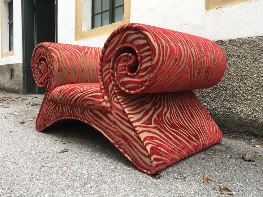 Bretz Zebra rot Mammut Stuhl Sessel orange