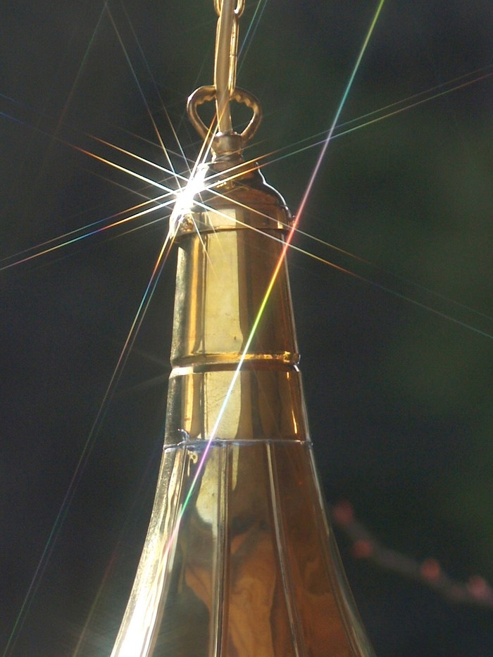 Trompete Grammophon Lampe Messing golden