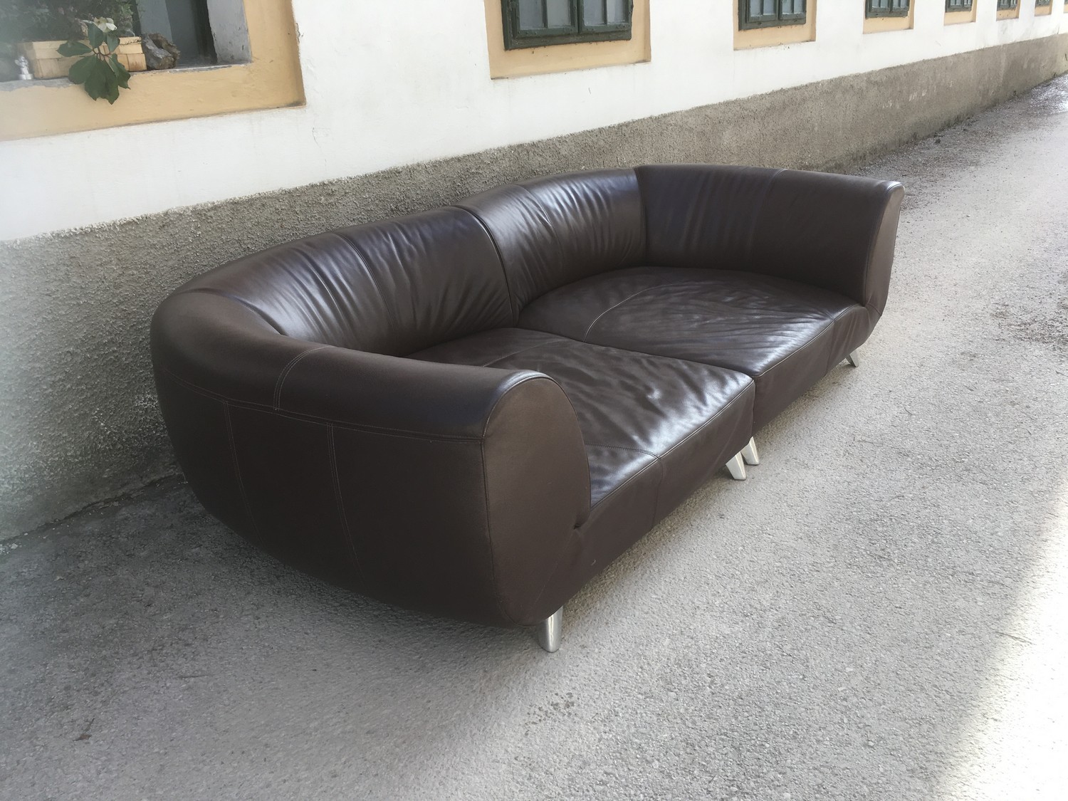 Bretz Sofa Chill Loveseat Riesensofa Leder braun Designklassiker
