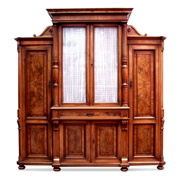 Waffenschrank antik Antiquität Herrenzimmer Bücherschrank  antiker Buecherschrank