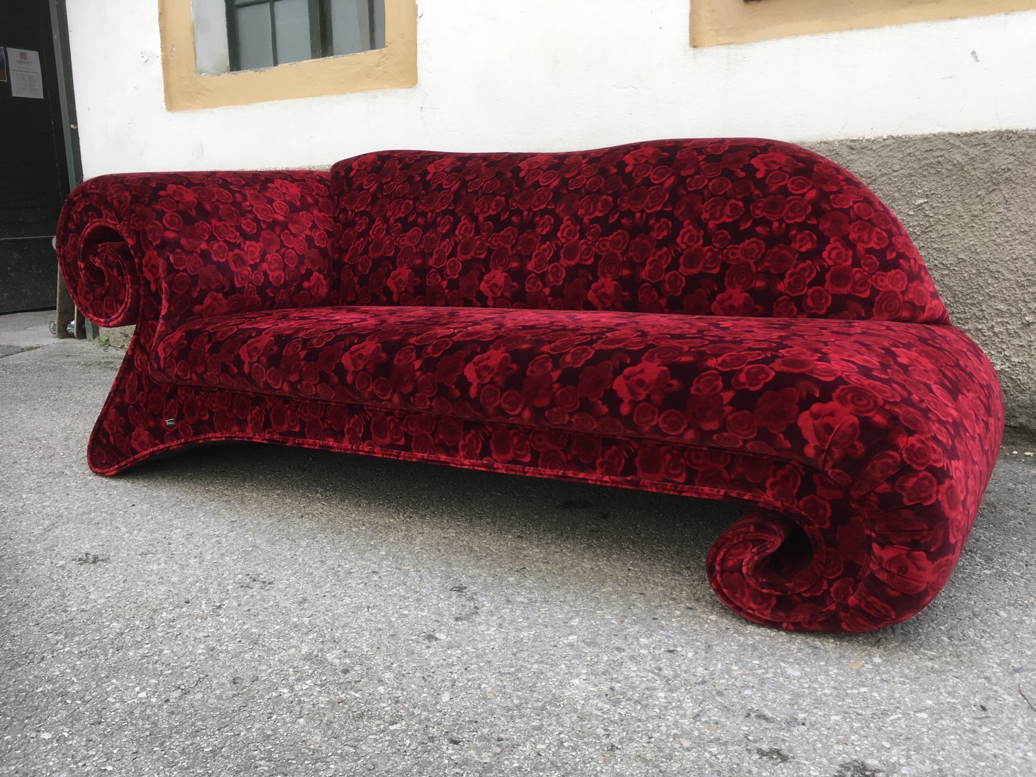 Bretz Recamiere Rosenstoff Mammut achtsam gebraucht rot