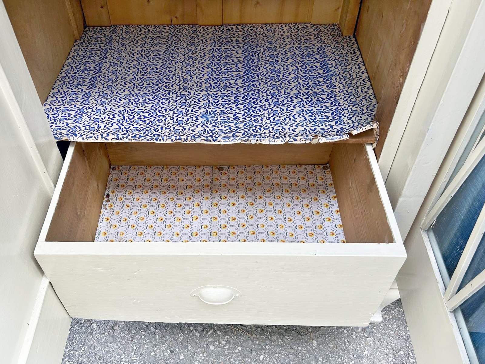 Großer Kleiderschrank Vintage weiß creme