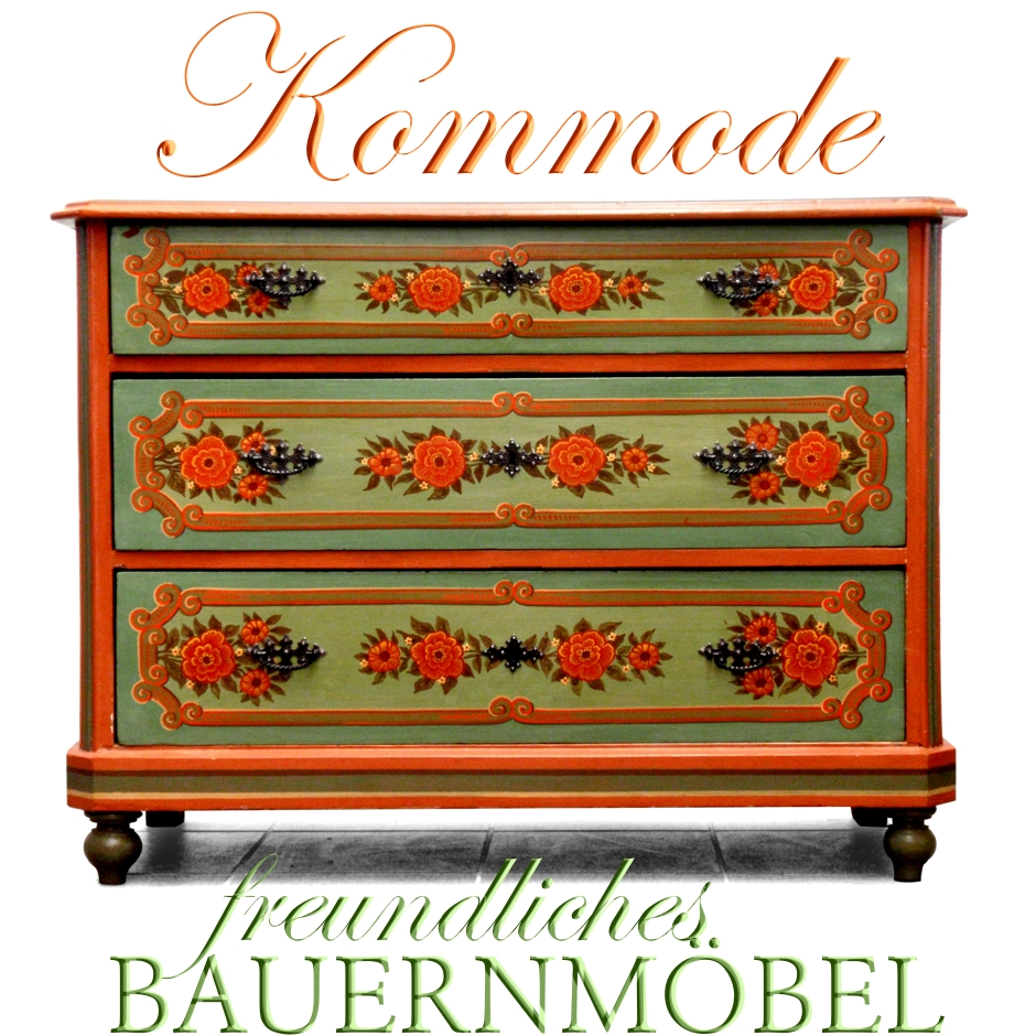 Kommode bemalte Bauernkommode Bauernmöbel Bauernkommode Kommode bemalt