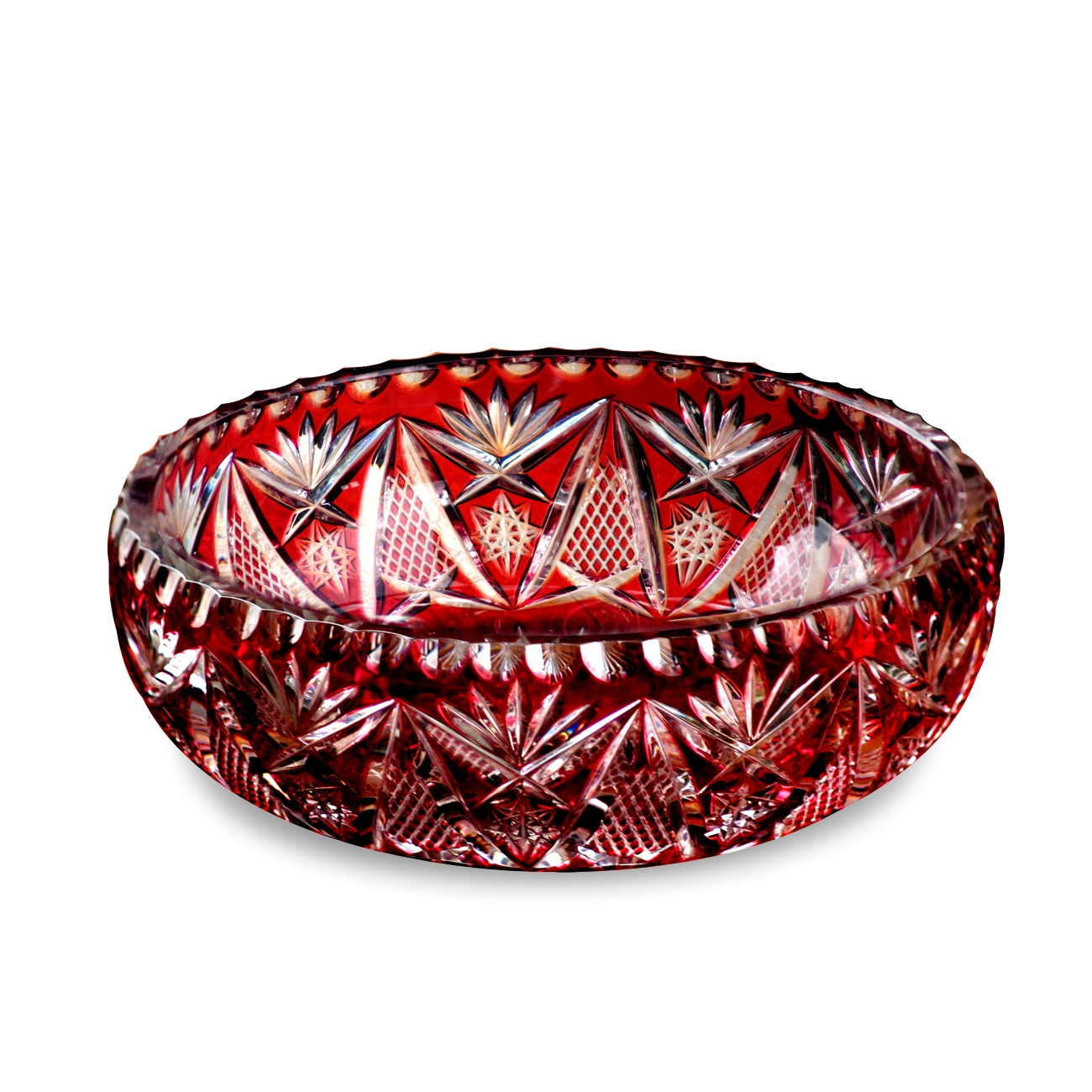 Bleikristall Schale Rubinrot große Vintage Schüssel Kristall Bleikristall Rubinrot groß Schüssel