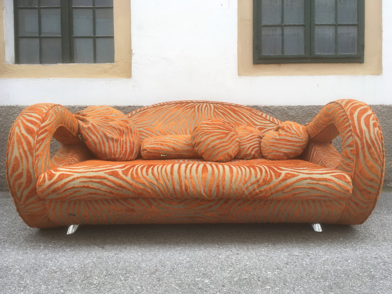 Bretz Sofa Slowrider Zebra Orange achtsam gebrauchtes Designermöbel Tangerine