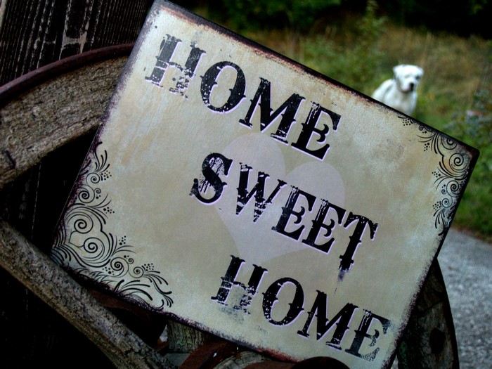 Schild Blechschild HOME SWEET HOME großes Metallschild HOME SWEET HOME Schild
