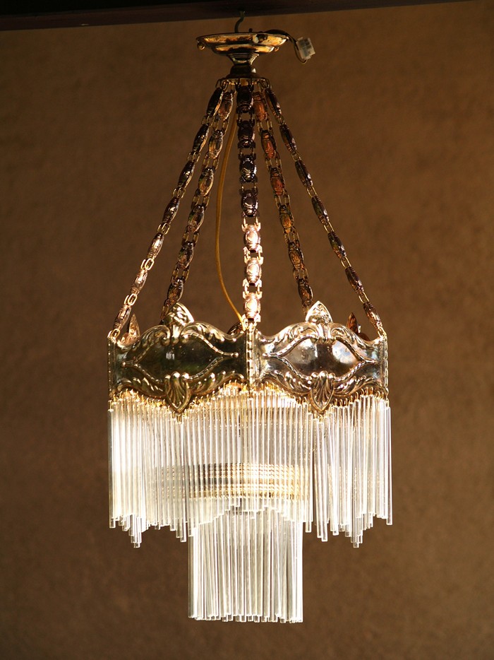 Luster Glasstäbe antik Jugendstil