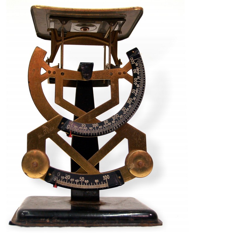 Antike Briefwaage Steampunk bis 500 g Scherenwaage Briefwaage antik