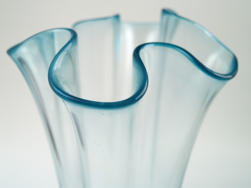 Taschentuchvase Glas blau