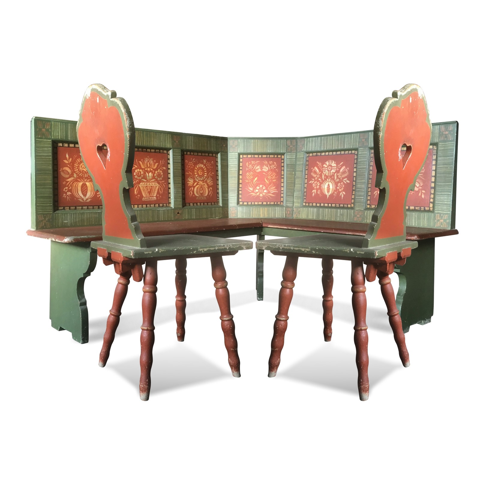 Eckbank bemalt Bauernmöbel