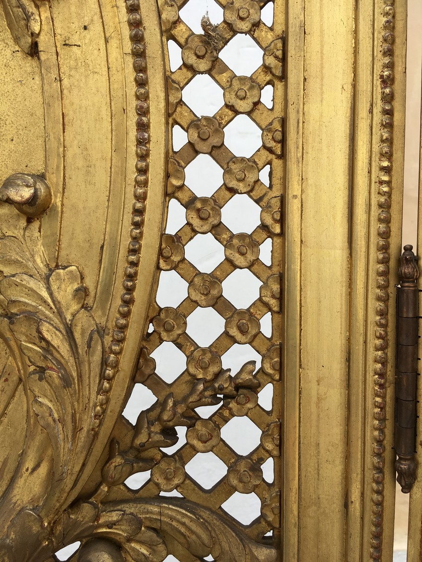 Paravent antik gold