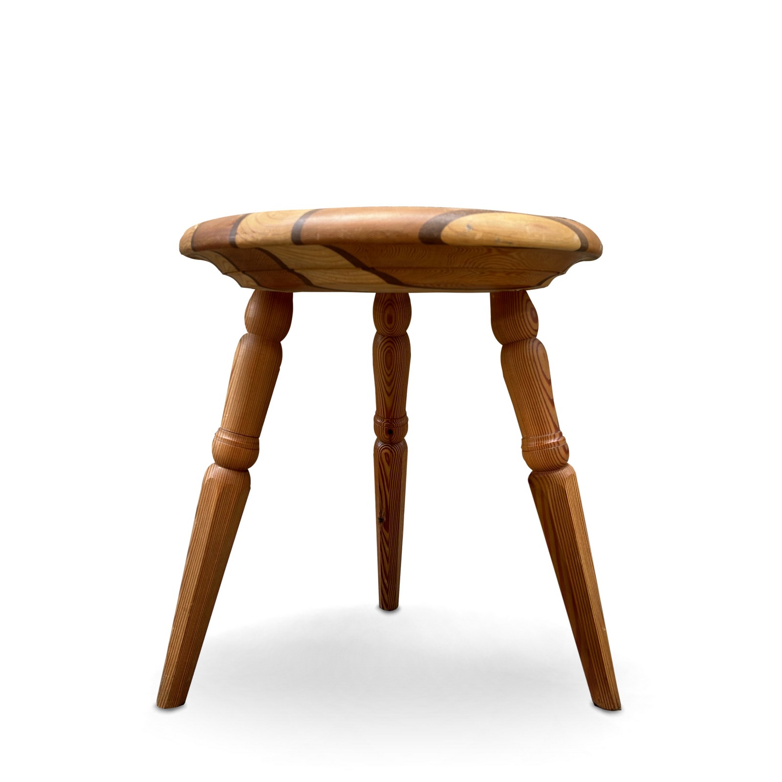 Cooler Hocker Schemel massiv Vintage Retro stabverleimt Hocker Massivholz