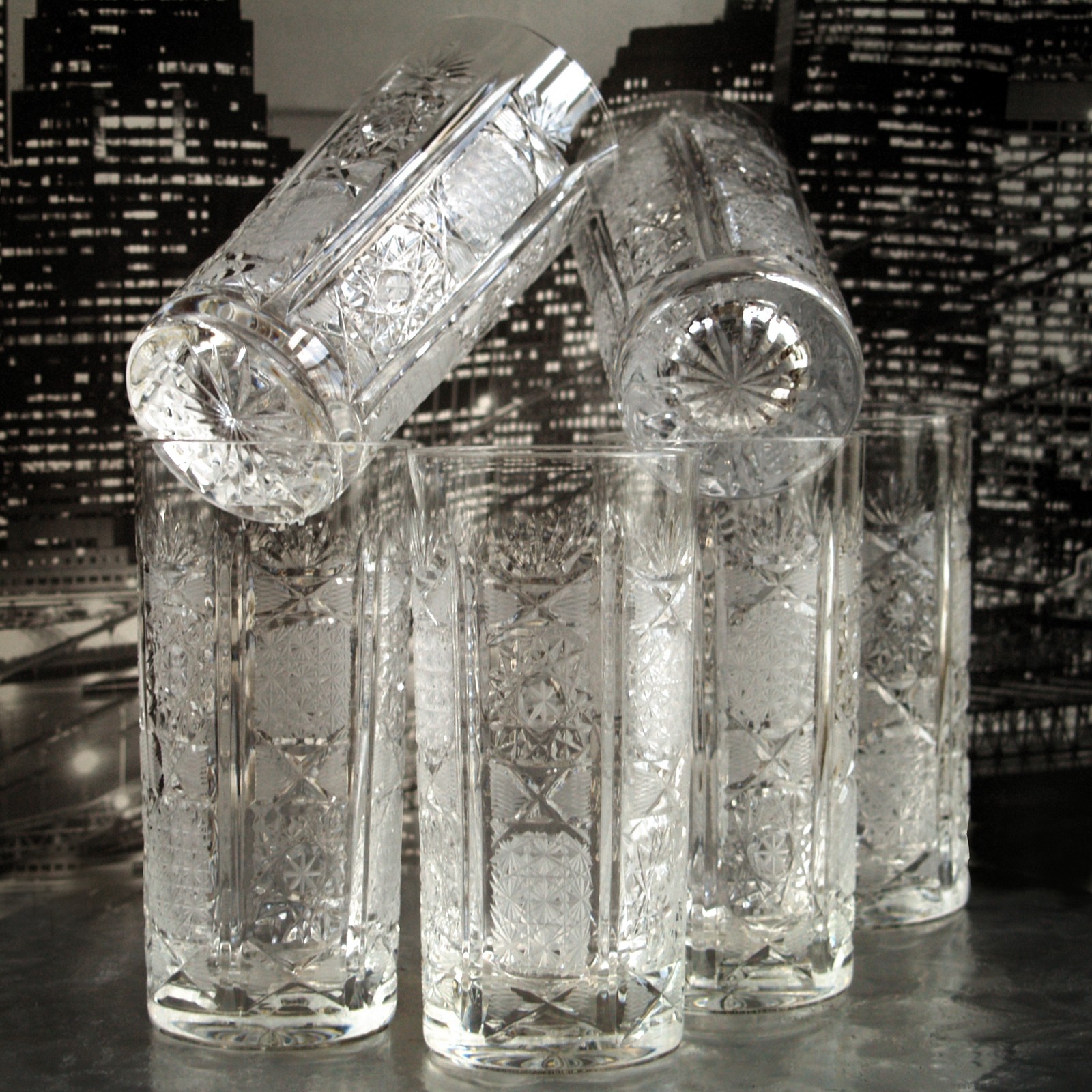 Bleikristall Gläser Becher Kristallgläser Wasser Cocktail od Saft Bleikristall Wassergläser