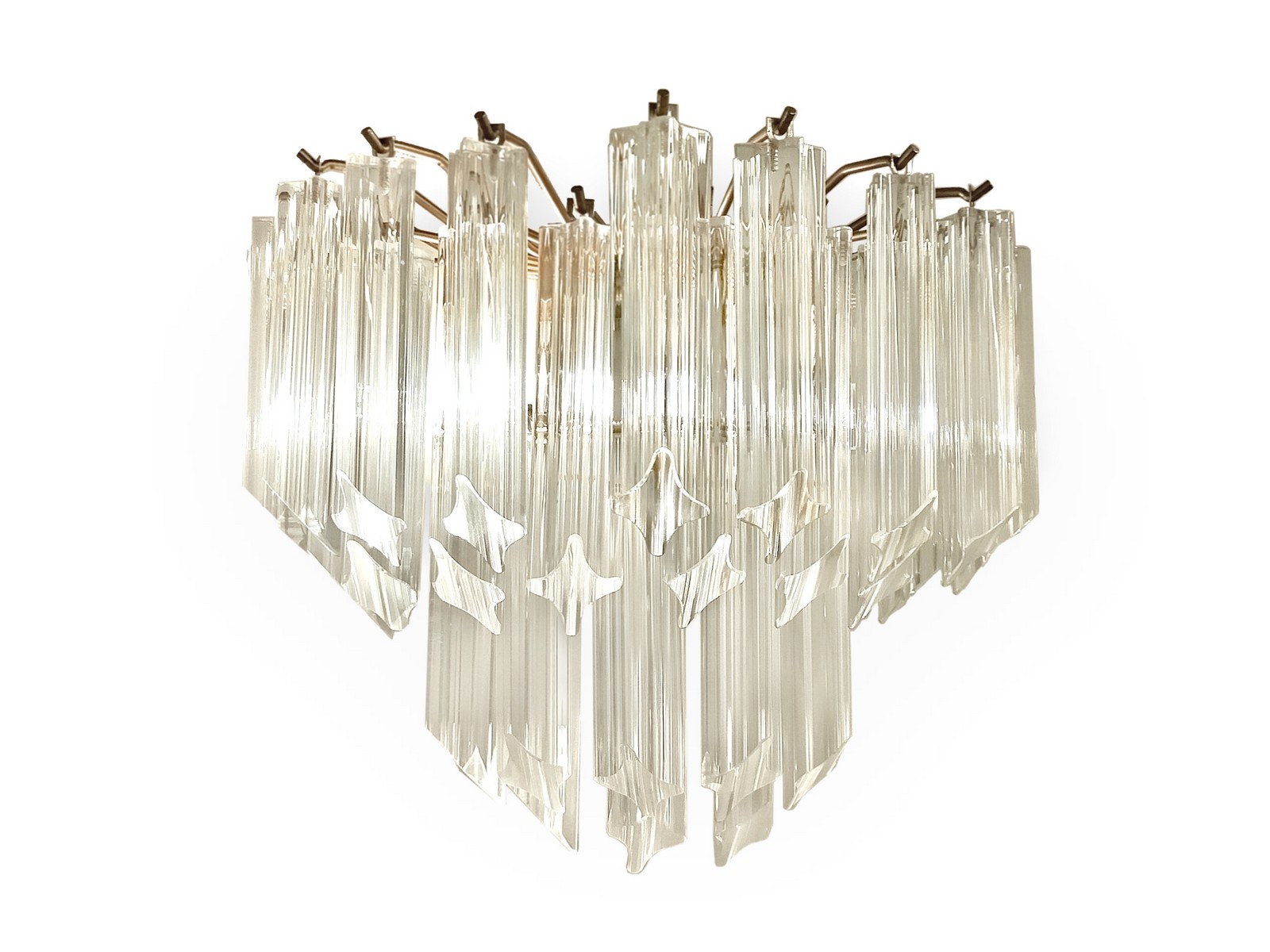 Murano Wandlampe Kaskade Glasstäbe Quadriedri Venini Italy exklusives Design Murano Wandlampe Kaskade Glasstäbe Quadriedri Venini Italy
