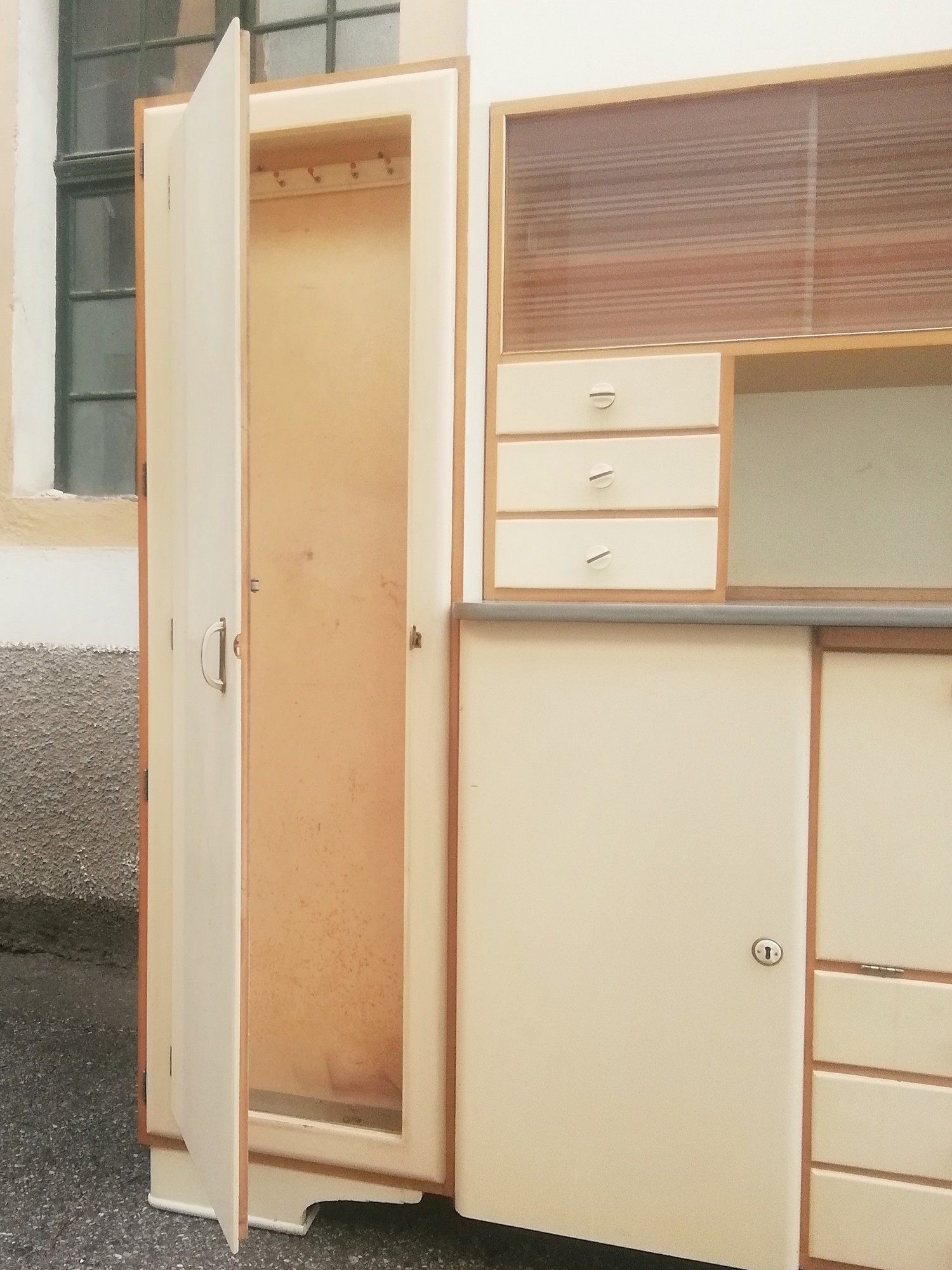 Küchenschrank 40er 50er 60er-Jahre Pastell Vintage Möbel Küche Vollholz