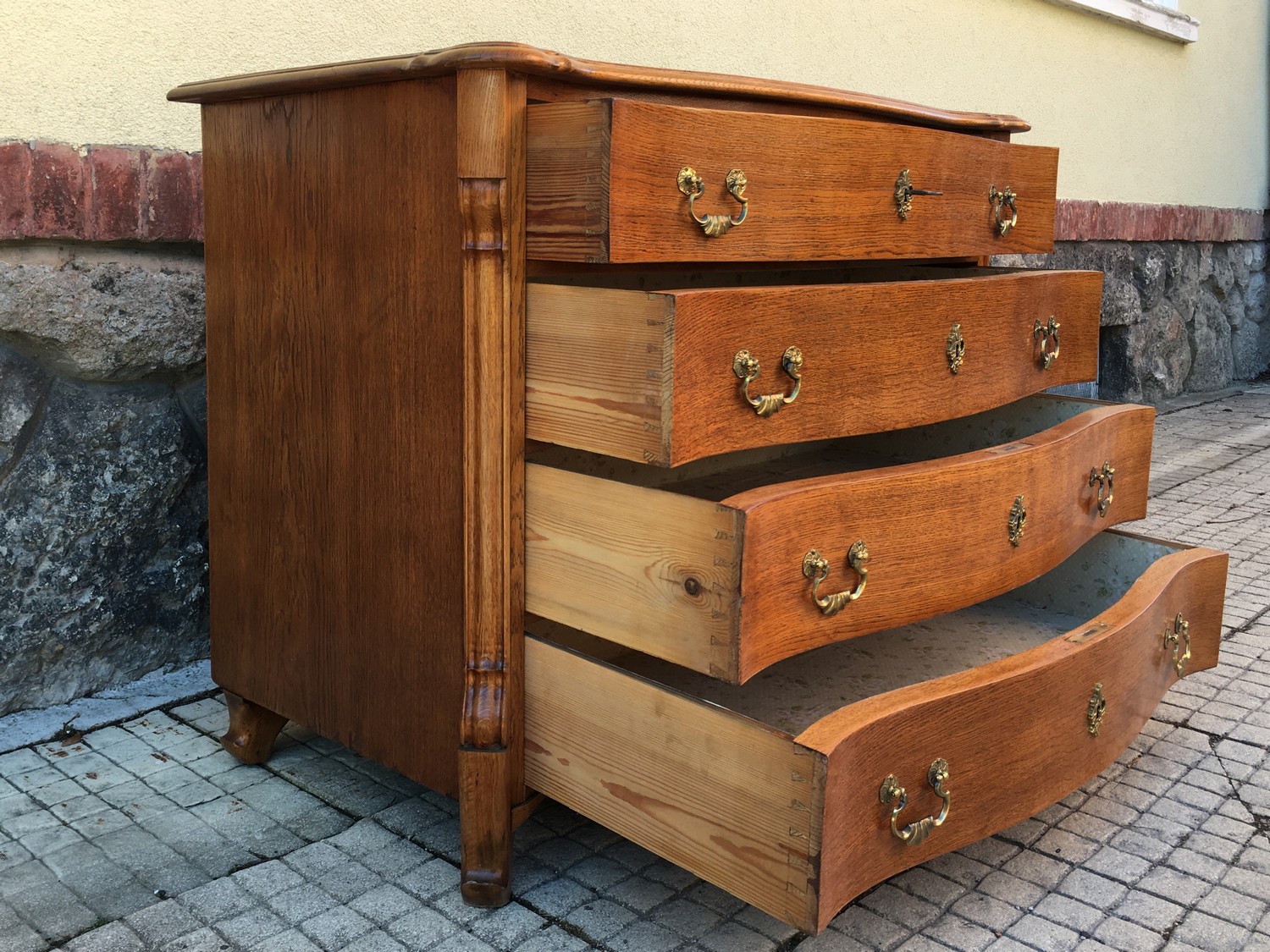 Kommode Ladenkommode antik restauriert Eiche Spätbiedermeier um 1860