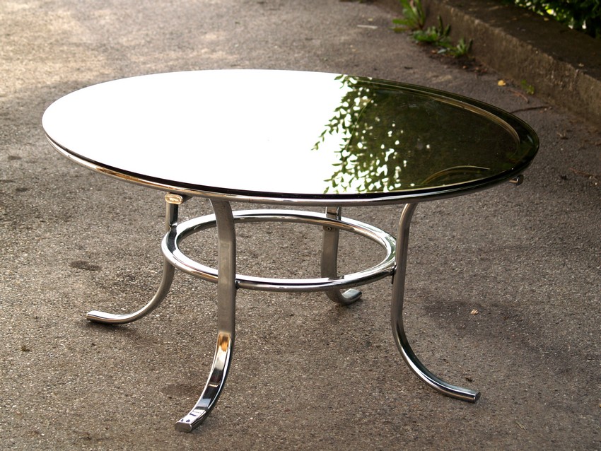 Retro Couchtisch Chrom alt