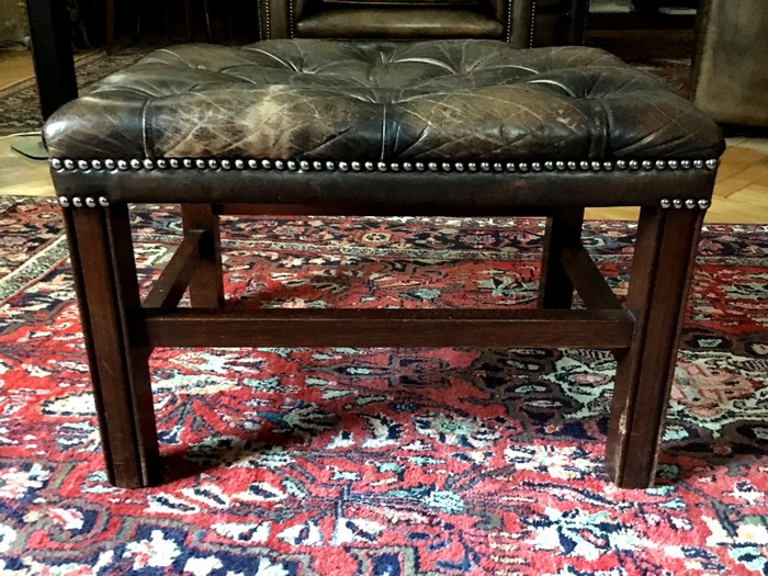 Chesterfield Lederhocker Sitzbank