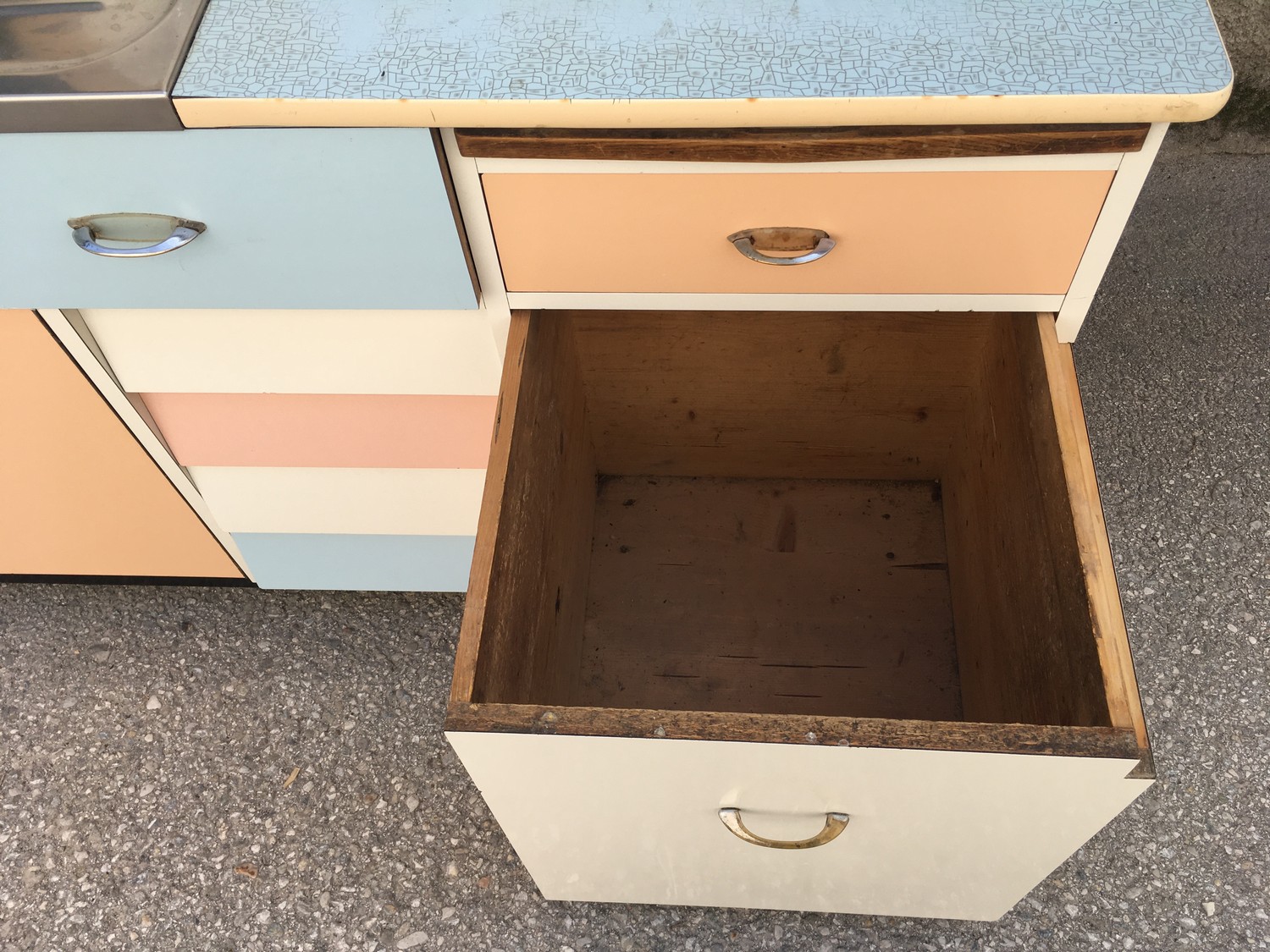 Küchenschrank Vintage Pastell Möbel