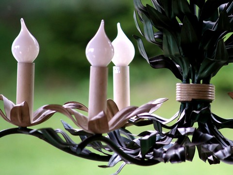 bretonischer Luster mit Blattwerk groß