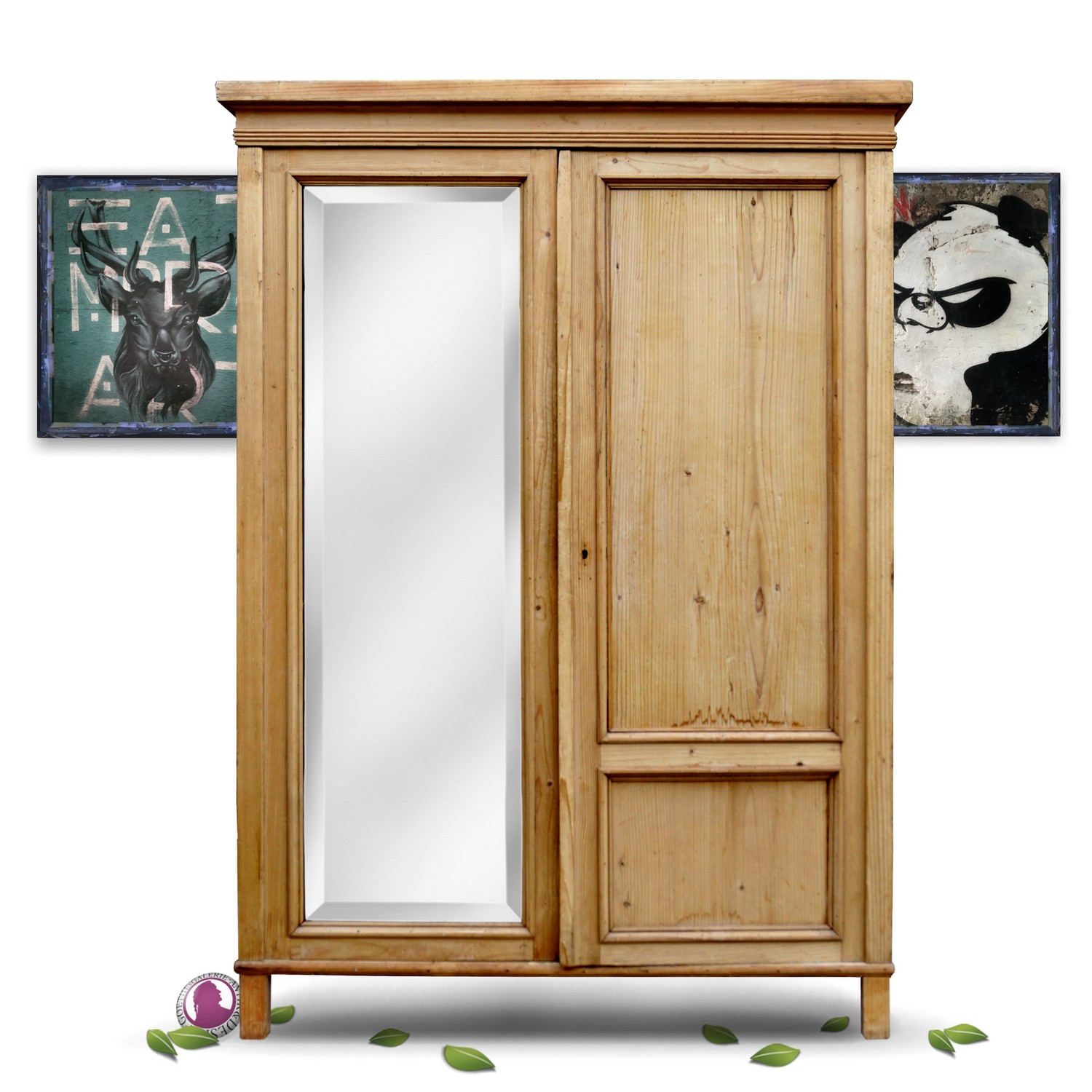 Bauernschrank antik Weichholz Dielenschrank Spiegel Schrank Kasten Bauernschrank antik Weichholz Dielenschrank Spiegel Schrank Kasten Bauernmöbel Garderobe kleiderschrank Naturholz Rustikal kaufen Antiquitätengeschäft