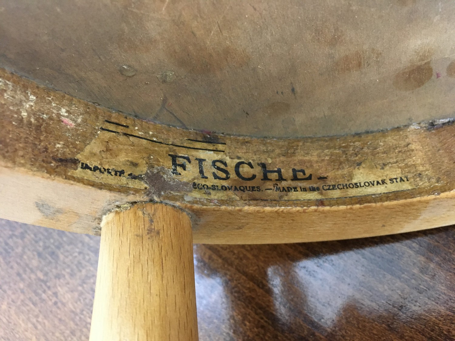 Antiker Sessel Bugholz Fischel Kinderstuhl Harlekin Stuhl Clown antik