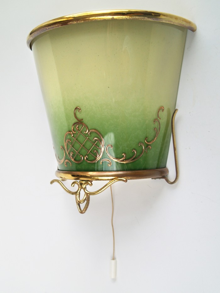 Wandlampen Glas Messing