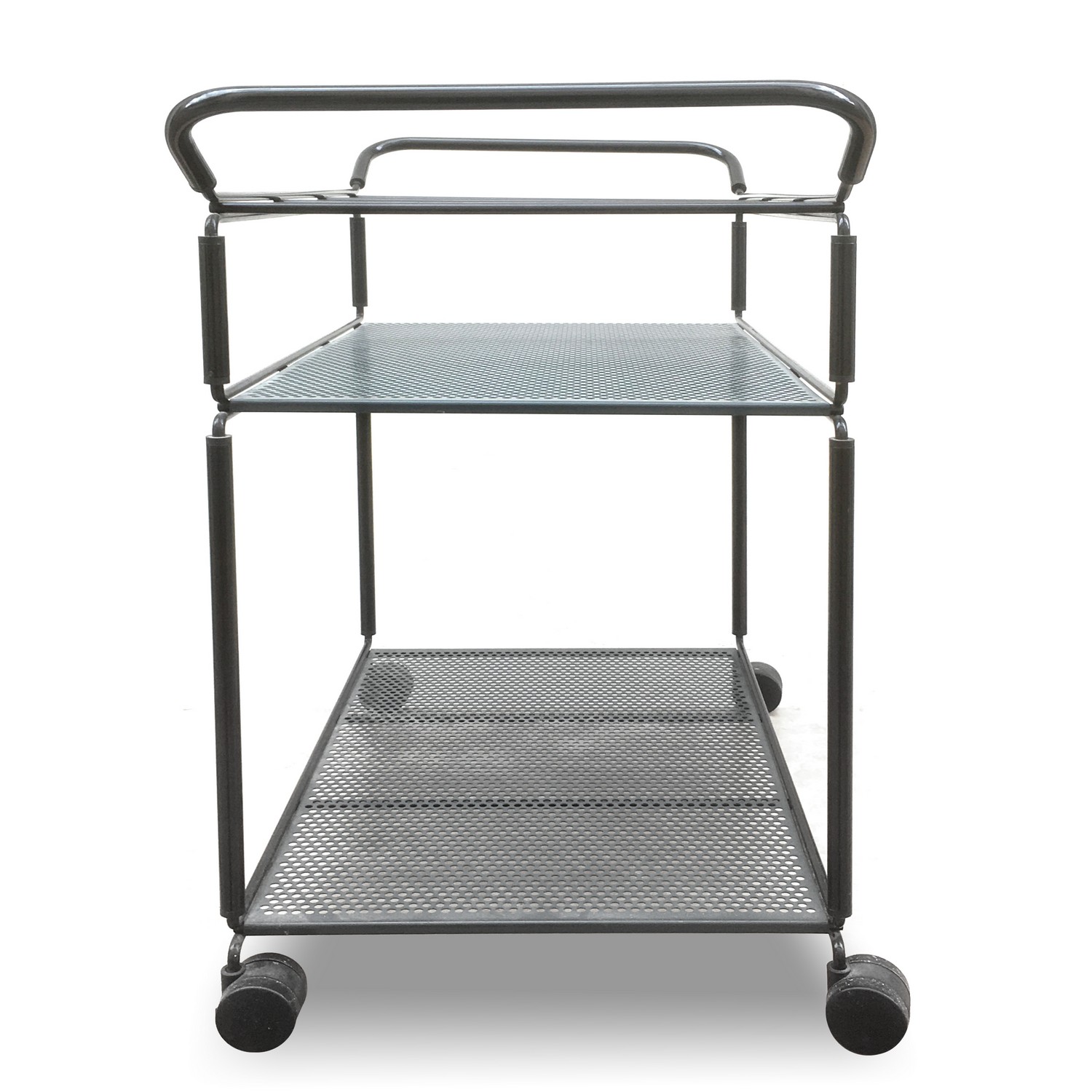 Metall Barwagen noir Industrialdesign Serviertisch Retro Metallmöbel