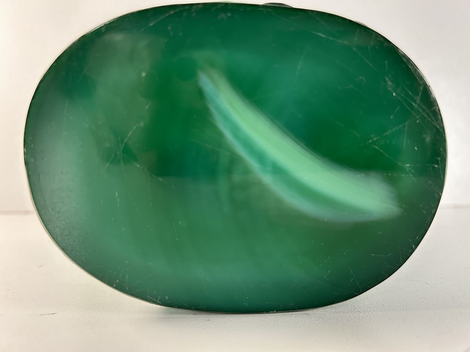 Schale Malachitglas schwer Frantisek Halama Vögel ca. 1930
