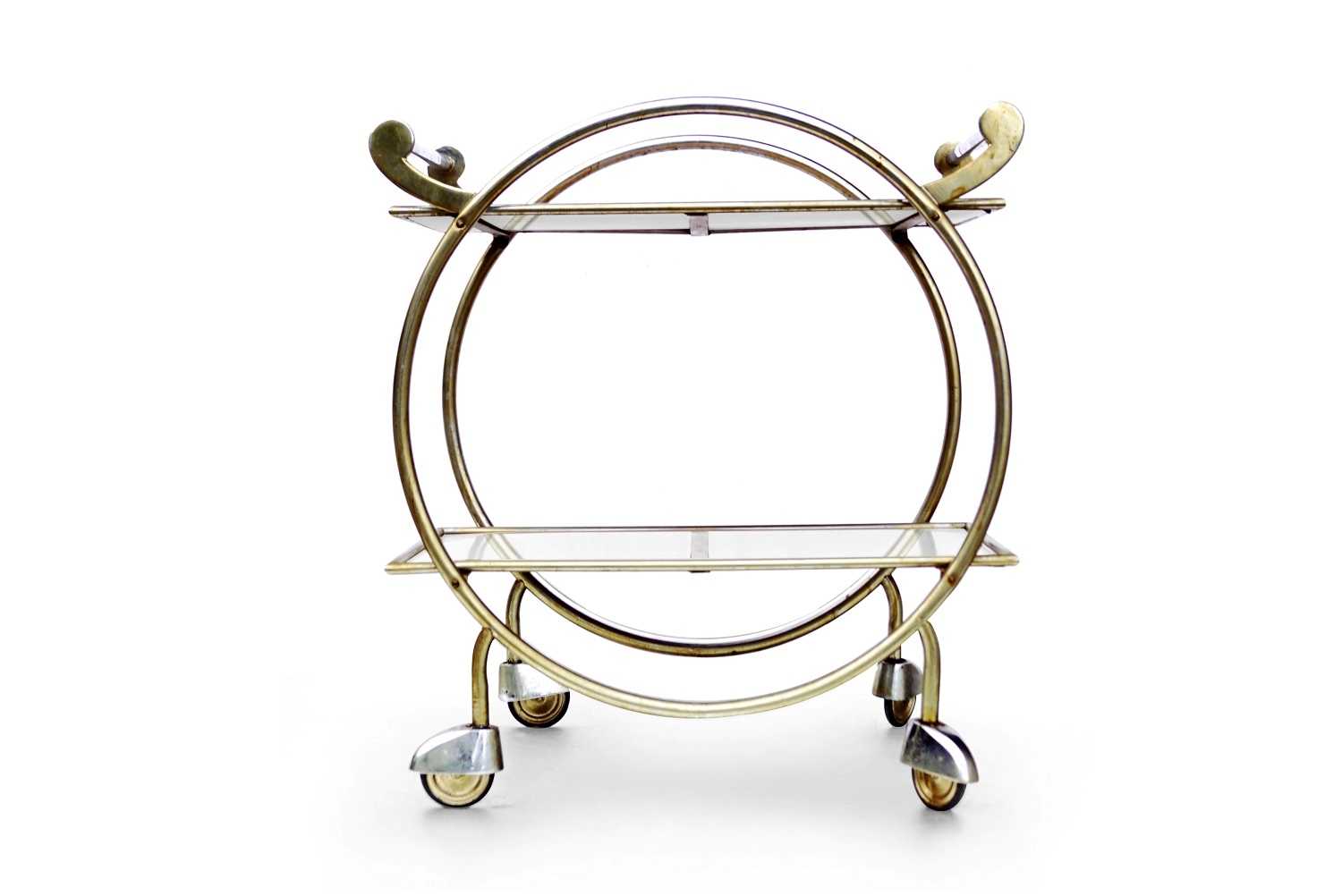 Original Vintage Serviertisch Artdeco Barwagen Bauhaus Stahlrohr Retro Möbel