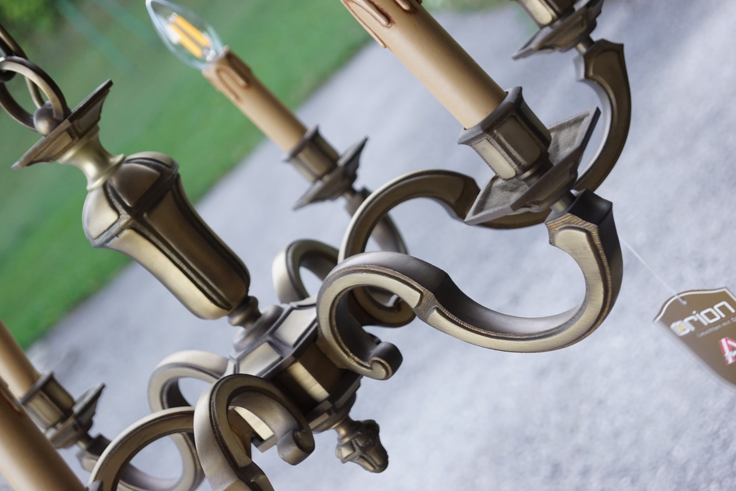 Kronleuchter Barockstil 6-flmg Messing Ausstellungsstück Orion Wien artisan brass antikstil Design Leuchter