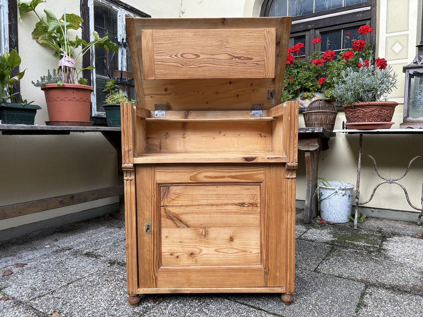 Weichholz Kommode Waschtisch antik restauriert ca. 1890 Waschtisch antike Kommode Weichholz Bauernmöbel