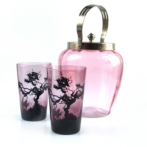 Bonbonniere Keksdose Deckeldose Vorratsdose Glas Dose rosa Shabby Chic Keksdose Glas rosa