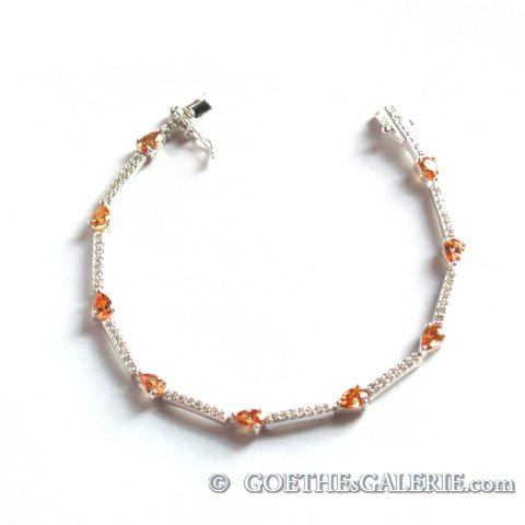 Armband 925 Silber Edelstein Schmuck Handarbeit Zirkonen 925 Silber Zirkonen Armband