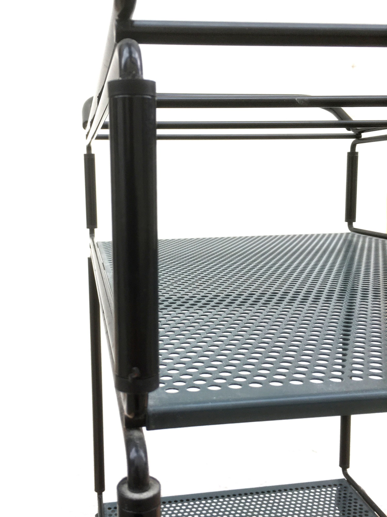 Metall Barwagen noir Industrialdesign Serviertisch Retro Metallmöbel