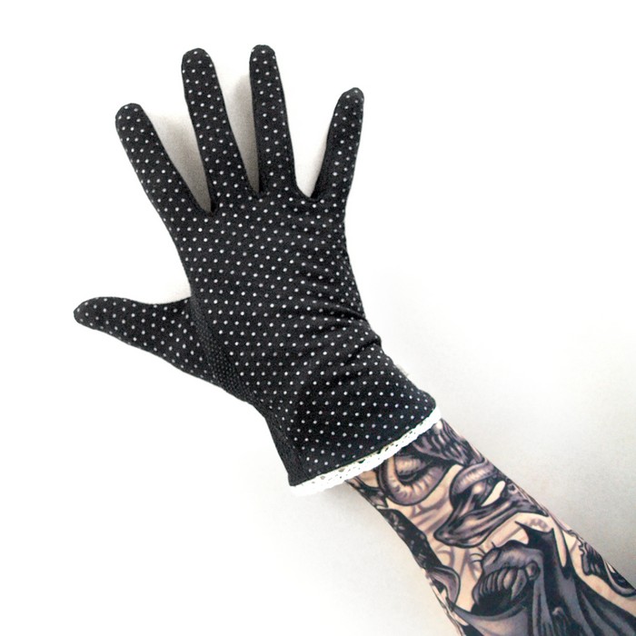 Handschuhe schwarz Steampunk Rockabilly Handschuhe Steampunk