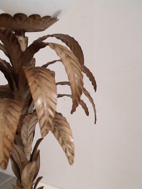 Stehlampe Blätter Glaskugel PALME vintage Leuchter