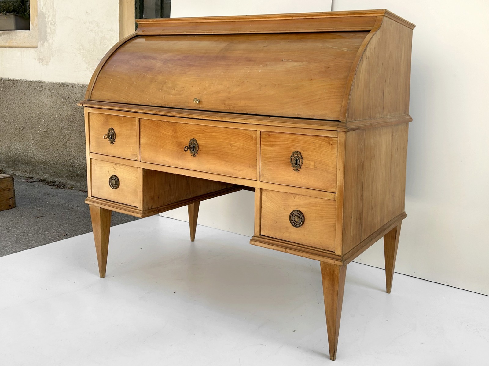 Zylinderbureau antiker Schreibtisch um 18.-19. Jhdt.