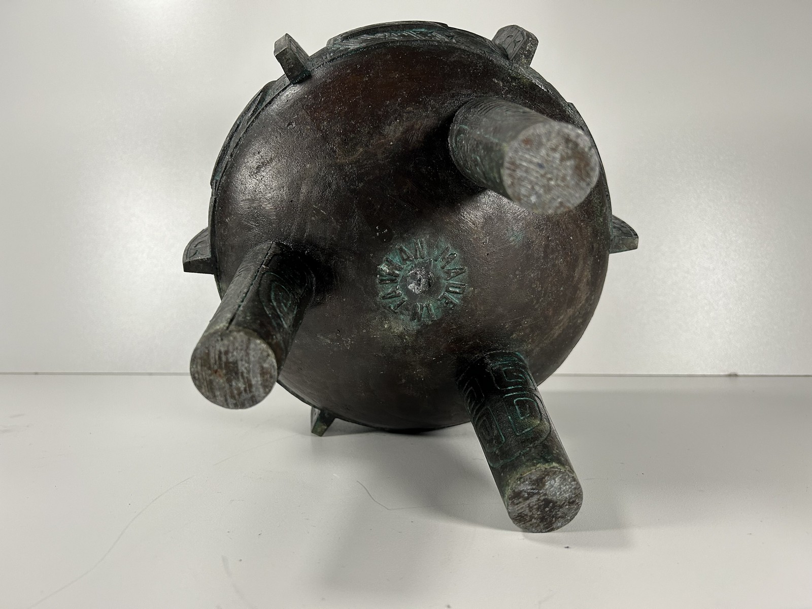 Metall Eisbehaelter vintage