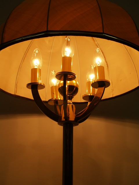 Stehlampe Messing Hollywood Regency Stil