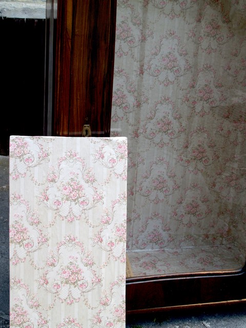 Einlagebrett tapeziert Vintage Barock