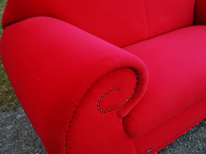 Bretz Gaudi Sofa rot Barock Design Löwentatzen