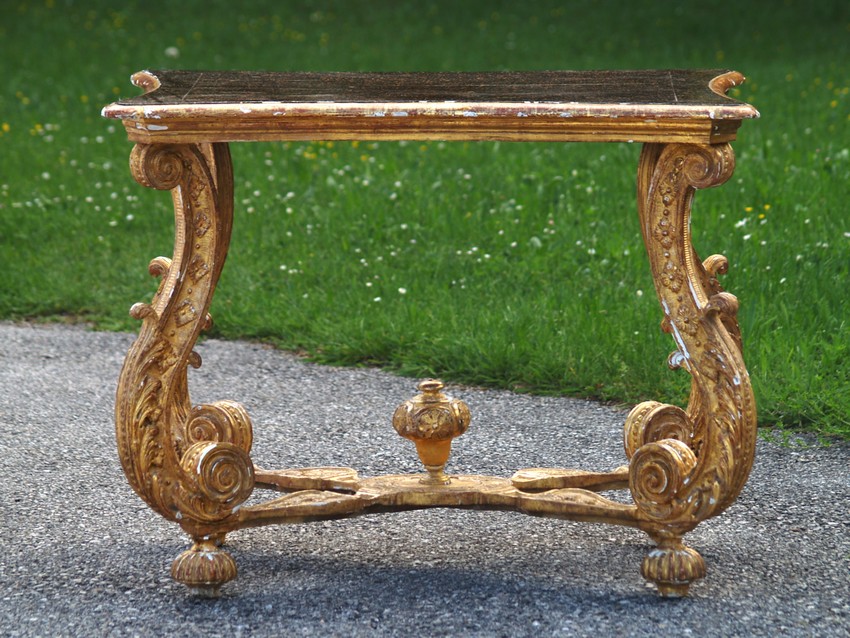 Konsoltisch Barock um 1770 Tisch vergoldete Konsole
