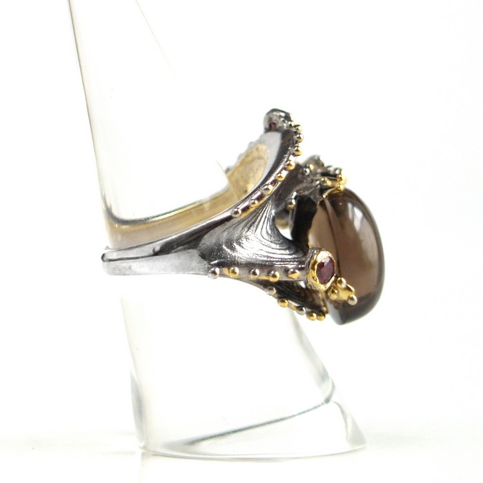 Ring Silber 925 Rauchquarz