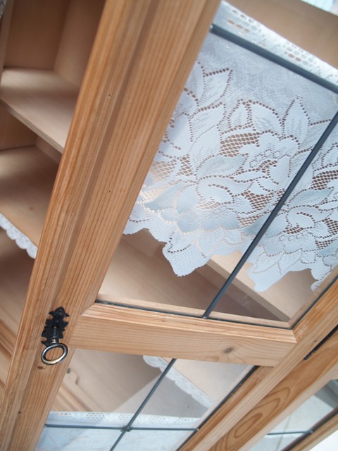 Landhaus Vitrine Schrankvitrine