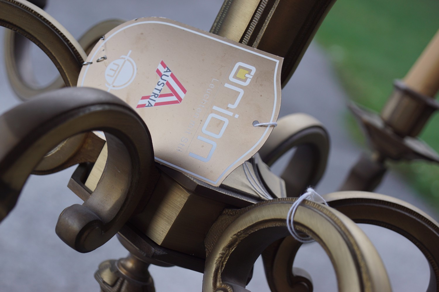 Kronleuchter Barockstil 6-flmg Messing Ausstellungsstück Orion Wien artisan brass antikstil Design Leuchter