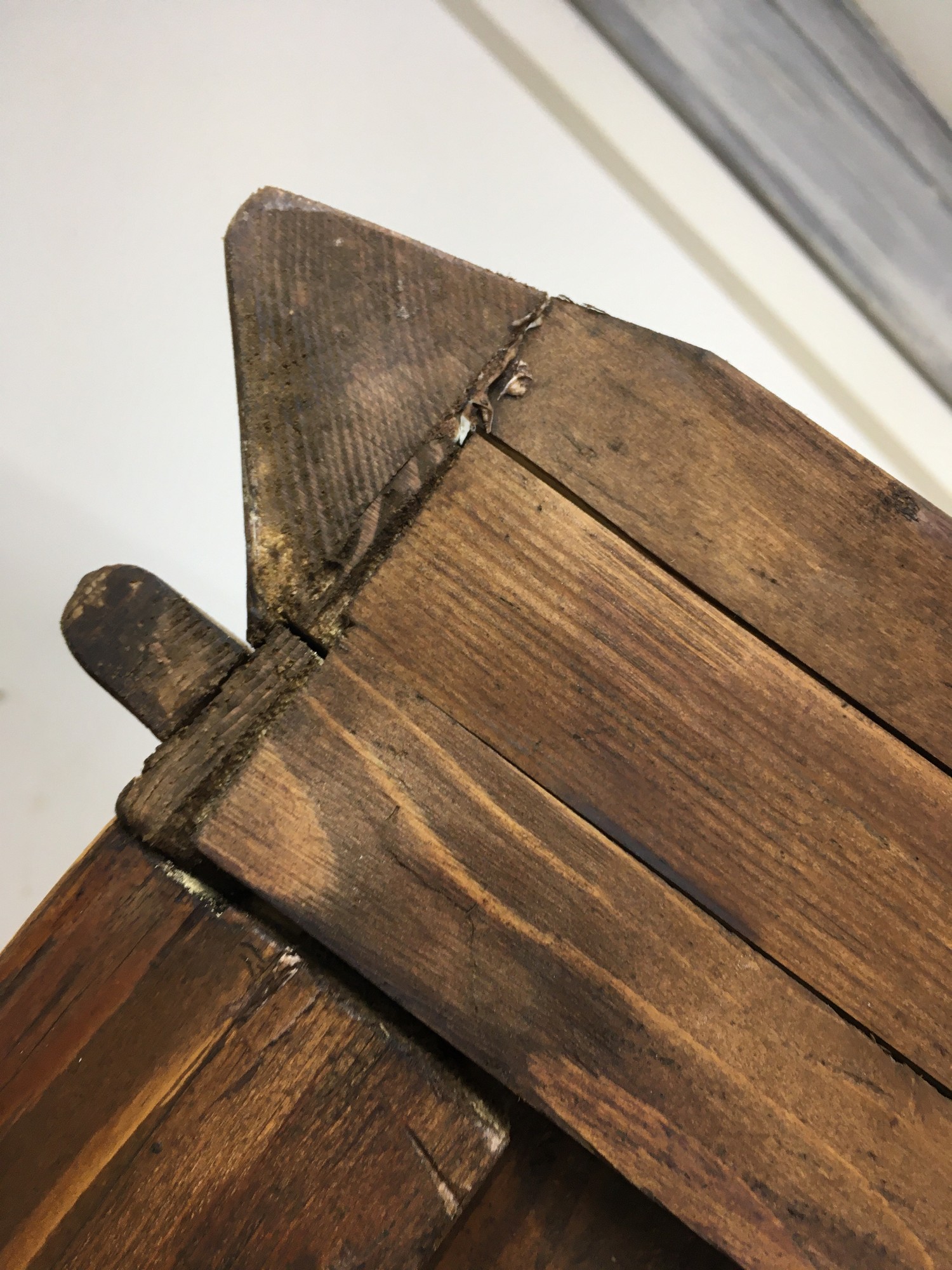 Schrank Steckschrank Klapptüren Kleiderschrank antik restauriert Sakristeischrank