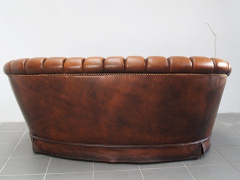 Chestefield Sofa Leder braun