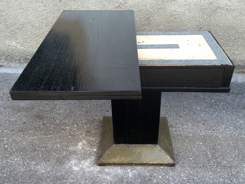 Antiker Spieltisch schwarz Jugendstil